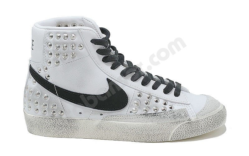 Nike Customized Blazer Mid 77 total studs white black