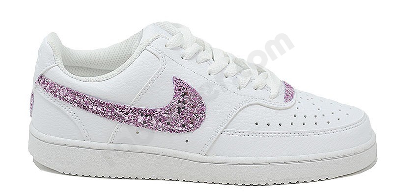 Nike Customized Court Vision Low Custom heart pink