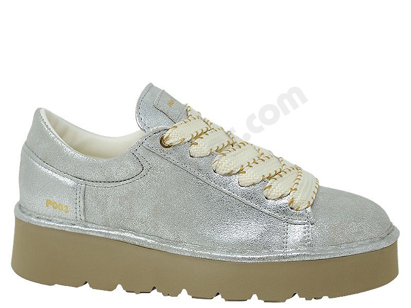 Panchic P003 Muse Lace Up laminated silver