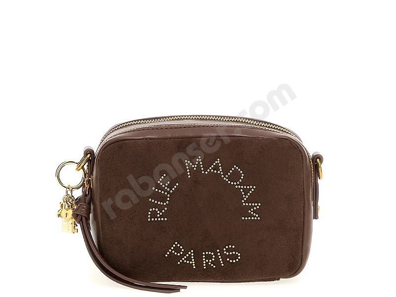 Rue Madam Paris La Camera Shoulder Bag camoscio marrone