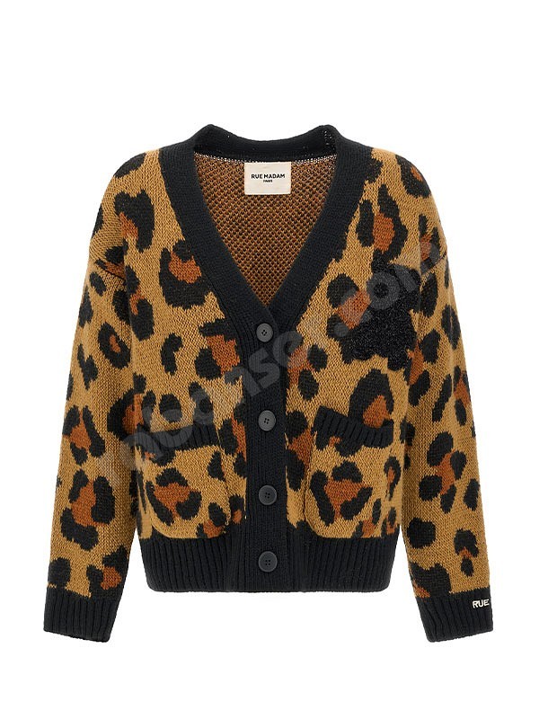 Rue Madam Paris Leopard Cardigan leopard