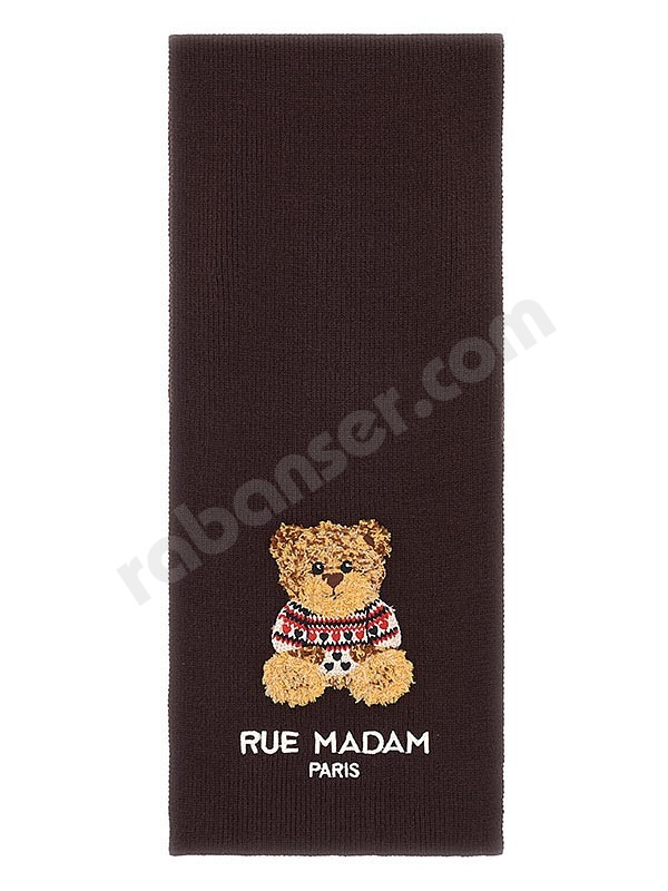 Rue Madam Paris Marvin Love Scarf marrone