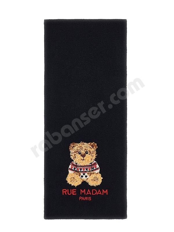 Rue Madam Paris Marvin Love Scarf nero