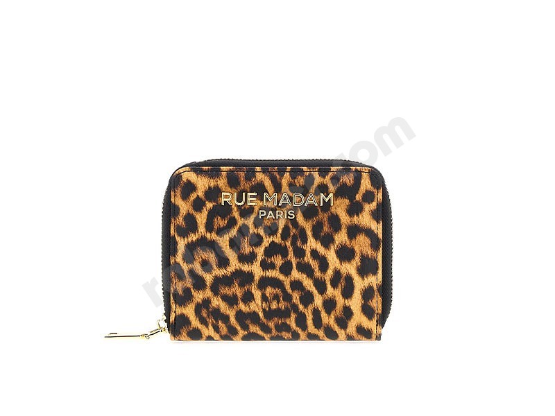 Rue Madam Paris Sauvage Wallet  XS leopard