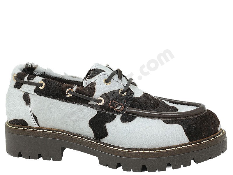 Stokton Rochelle 05 cow hair weiss braun