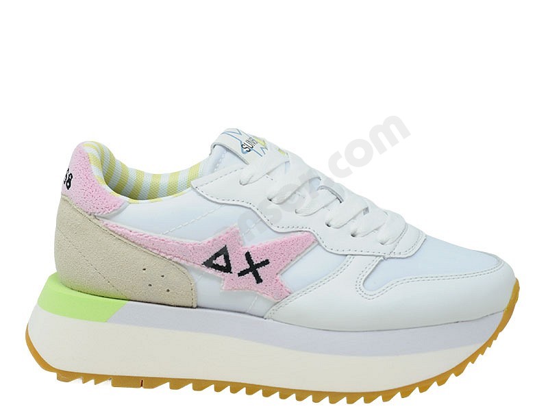 Sun 68 Big Stargirl Spongee Logo white rosa