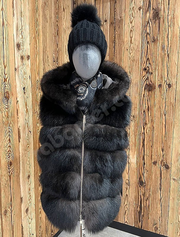 Suprema Gilet Fox Corto nero