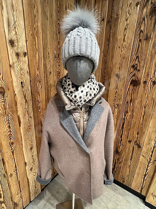 Suprema T1244 Giacca Cashmere safari pietra