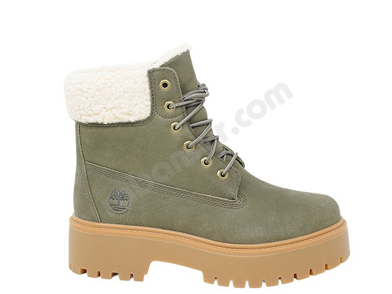 Timberland Stone Street Mid Warm dunkel braun grün full grain