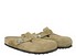 Birkenstock Boston dark tea tonal suede soft footbed Side