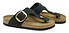 Birkenstock Gizeh Big Buckle black nubuck gold Side