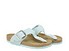 Birkenstock Gizeh Big Buckle surf verde azurro vegano canvas Lato