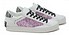 Crime London Low Top Distressed W white fuxia Side