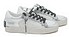 Crime London SK8 Deluxe bianco nero argento Lato